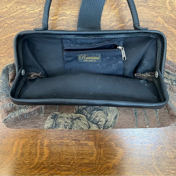 RAVIANI GARLAND WEEKENDER TAPESTRY SAFARI ANIMAL CARPET SHOULDER BAG PURSE - Picture 14 of 15